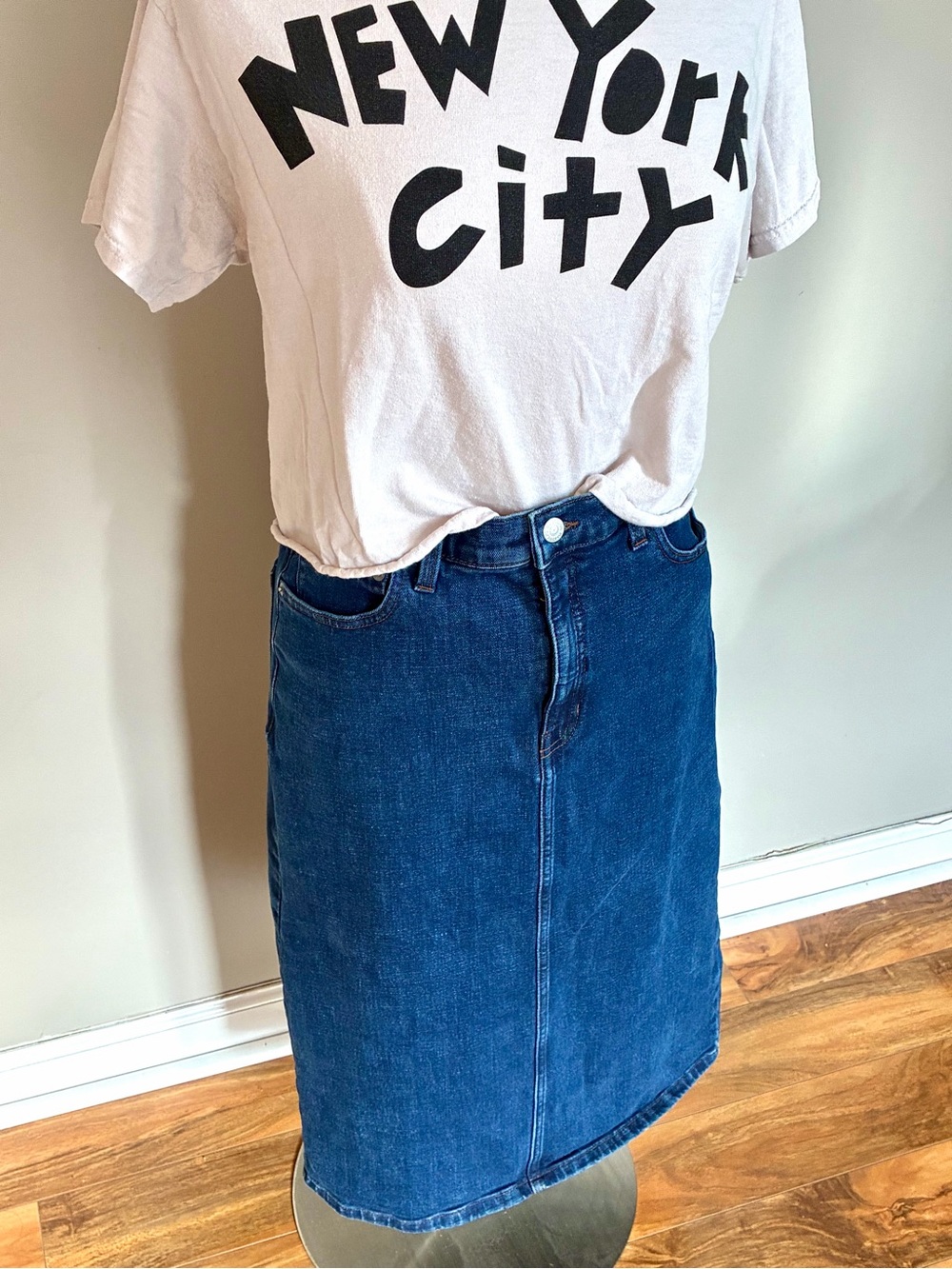 Banana Republic DENIM MIDI PENCIL SKIRT Dark Blue Wash